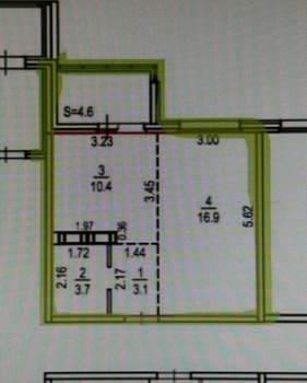 1-к квартира, вторичка, 34м2, 4/25 этаж