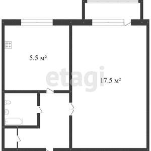 1-к квартира, вторичка, 33м2, 1/9 этаж