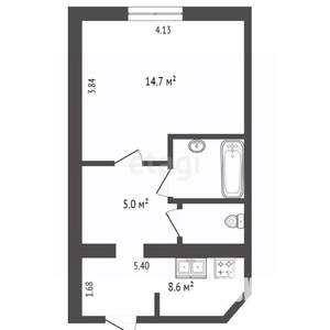 1-к квартира, вторичка, 25м2, 2/3 этаж