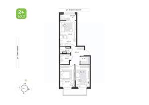 2-к квартира, вторичка, 63м2, 10/16 этаж