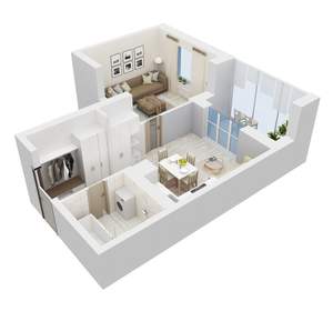 1-к квартира, вторичка, 41м2, 22/24 этаж