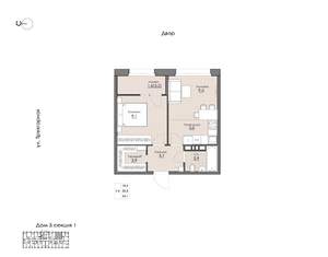 1-к квартира, вторичка, 34м2, 7/16 этаж