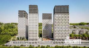 4-к квартира, строящийся дом, 91м2, 1/22 этаж