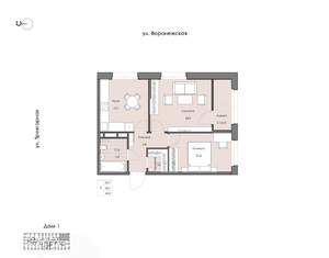 2-к квартира, вторичка, 51м2, 6/20 этаж