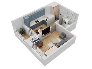 1-к квартира, вторичка, 38м2, 22/23 этаж