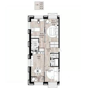 3-к квартира, вторичка, 102м2, 12/15 этаж