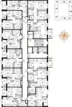 2-к квартира, вторичка, 35м2, 9/10 этаж