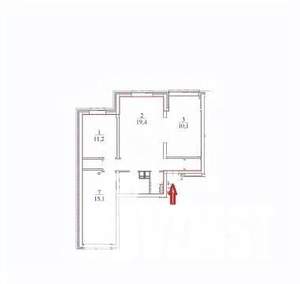 3-к квартира, вторичка, 72м2, 18/20 этаж