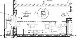 Студия квартира, вторичка, 28м2, 2/18 этаж