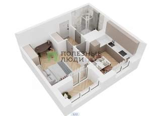 2-к квартира, вторичка, 32м2, 16/21 этаж