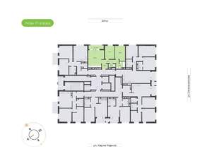 2-к квартира, вторичка, 65м2, 17/24 этаж