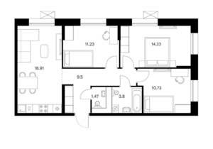 3-к квартира, вторичка, 70м2, 5/10 этаж