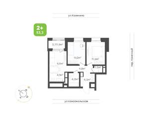 3-к квартира, вторичка, 53м2, 5/24 этаж