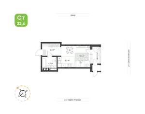 1-к квартира, вторичка, 33м2, 4/24 этаж