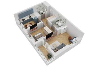 2-к квартира, вторичка, 53м2, 4/16 этаж