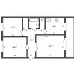 3-к квартира, вторичка, 60м2, 4/5 этаж