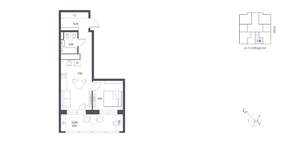 1-к квартира, вторичка, 43м2, 11/19 этаж