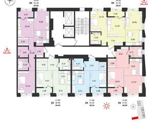 2-к квартира, вторичка, 50м2, 2/18 этаж