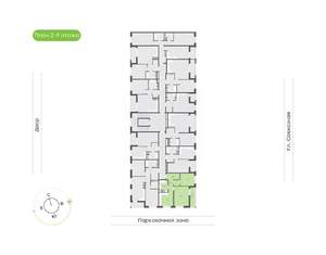 1-к квартира, строящийся дом, 58м2, 8/9 этаж