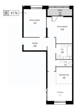 2-к квартира, вторичка, 68м2, 7/9 этаж