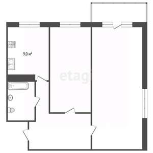 2-к квартира, вторичка, 45м2, 2/5 этаж