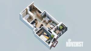 1-к квартира, вторичка, 43м2, 17/23 этаж