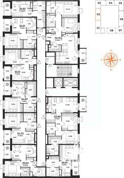 1-к квартира, вторичка, 35м2, 6/10 этаж