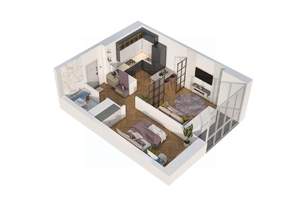 2-к квартира, вторичка, 45м2, 6/15 этаж