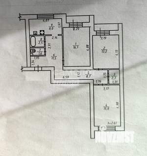 3-к квартира, вторичка, 80м2, 1/4 этаж