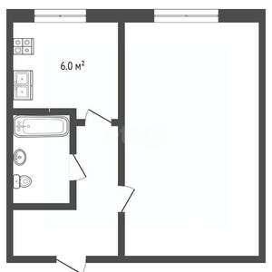 1-к квартира, вторичка, 31м2, 3/5 этаж