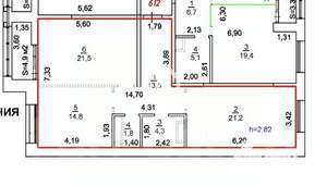 2-к квартира, вторичка, 77м2, 10/25 этаж
