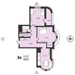 3-к квартира, вторичка, 97м2, 20/25 этаж