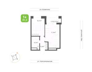 1-к квартира, вторичка, 41м2, 4/24 этаж
