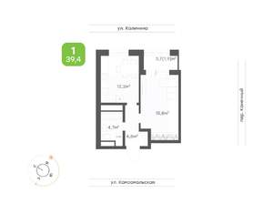 2-к квартира, вторичка, 39м2, 10/24 этаж