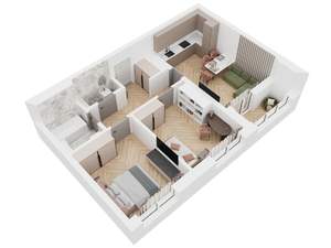 2-к квартира, вторичка, 58м2, 9/9 этаж