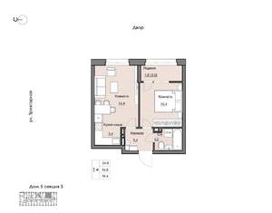1-к квартира, вторичка, 37м2, 3/9 этаж