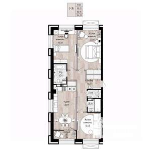 3-к квартира, вторичка, 102м2, 9/15 этаж