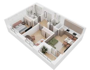 2-к квартира, вторичка, 54м2, 7/16 этаж
