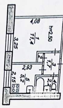 1-к квартира, вторичка, 21м2, 3/5 этаж