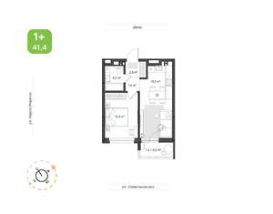 1-к квартира, вторичка, 41м2, 7/7 этаж