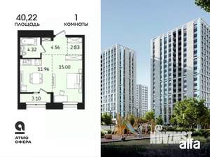 1-к квартира, вторичка, 40м2, 19/19 этаж