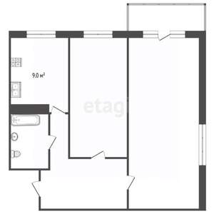 2-к квартира, вторичка, 45м2, 2/5 этаж