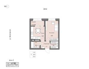 1-к квартира, вторичка, 36м2, 5/20 этаж