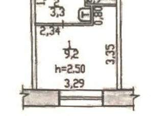 Студия квартира, вторичка, 13м2, 1/5 этаж