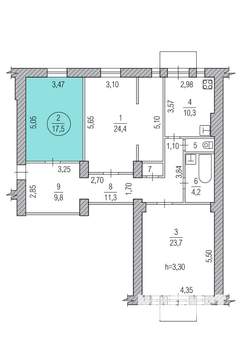3-к квартира, вторичка, 104м2, 3/3 этаж