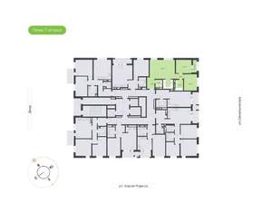 2-к квартира, вторичка, 72м2, 7/24 этаж