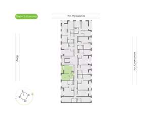 1-к квартира, вторичка, 44м2, 8/9 этаж