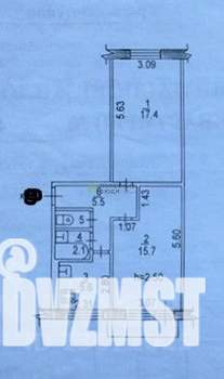 2-к квартира, вторичка, 47м2, 5/5 этаж