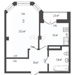 1-к квартира, вторичка, 37м2, 5/19 этаж