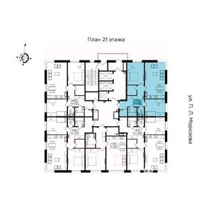 3-к квартира, вторичка, 74м2, 21/22 этаж